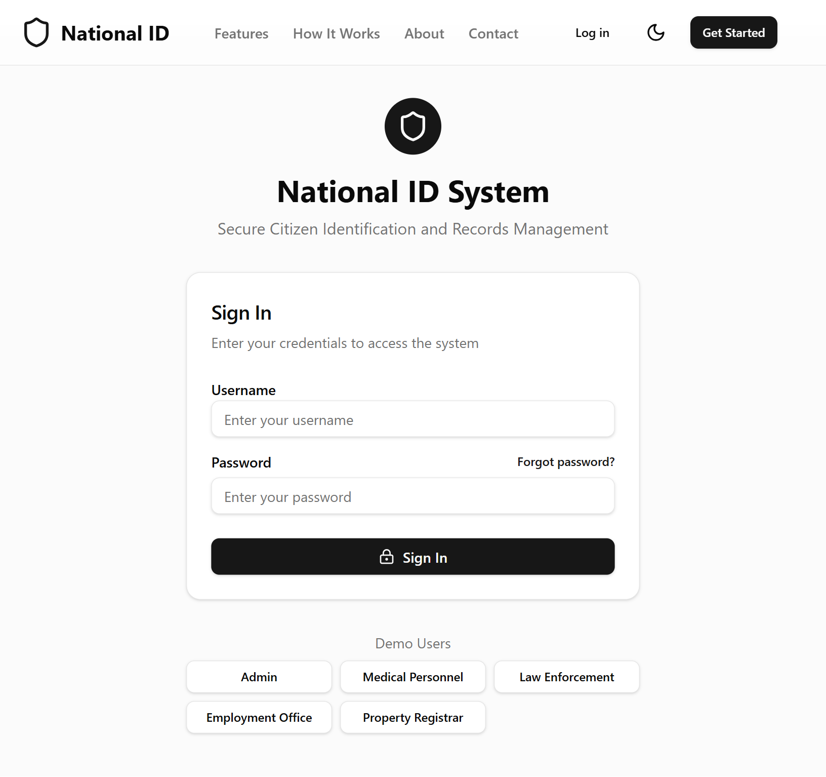 Citizens ID system